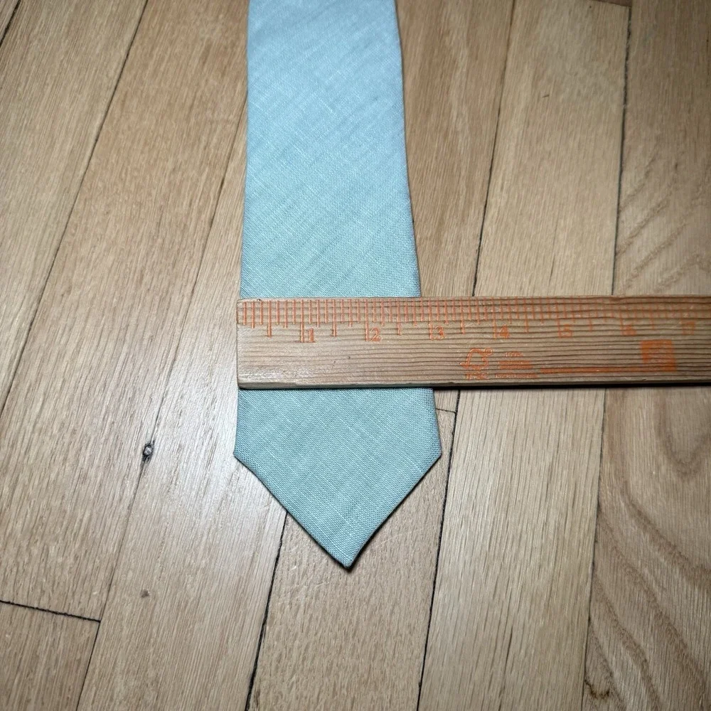 J Crew Ludlow Tie Mens One Size Mint Green Wool Blend Made USA Necktie‎ Preppy